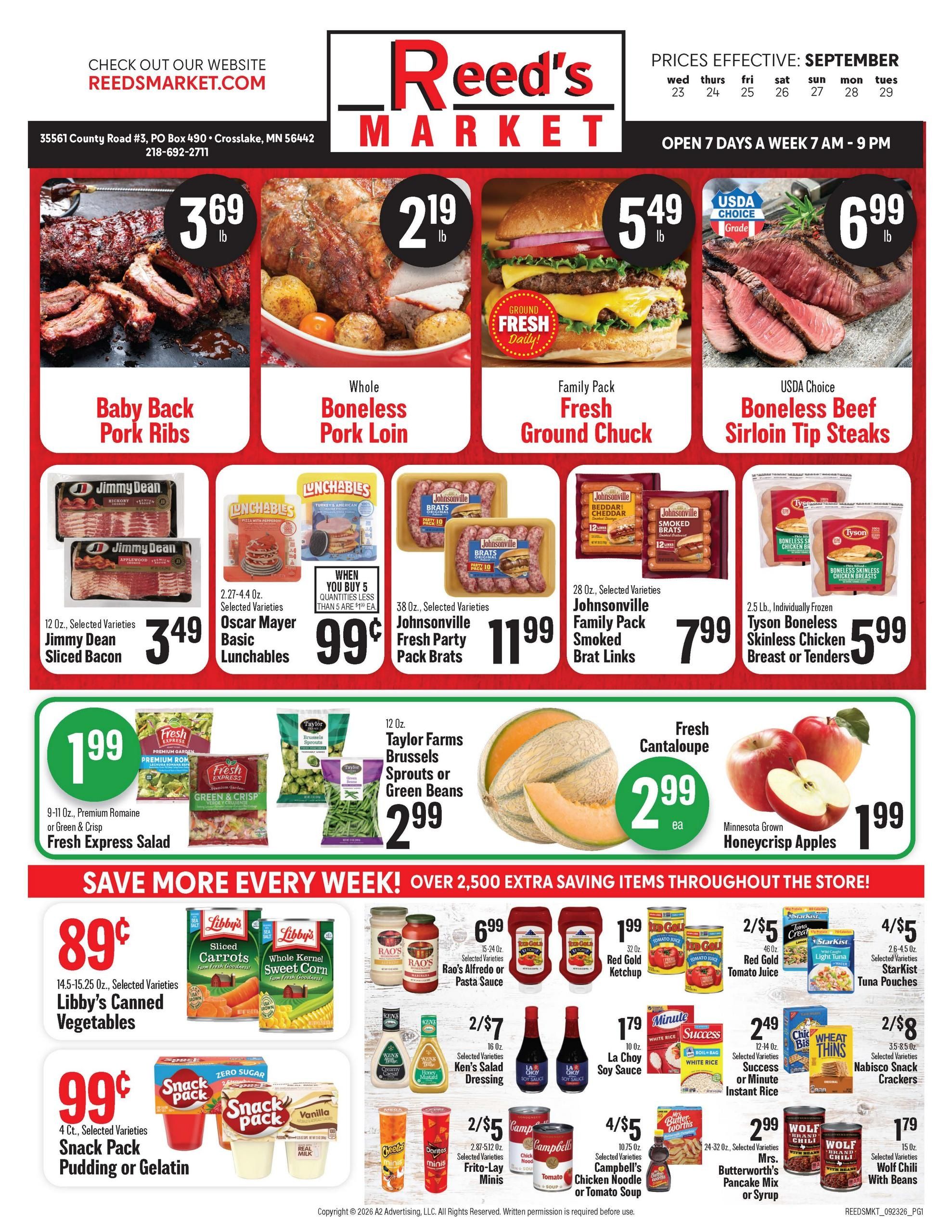 Reed's Market Weekly Ad September 23 - 29, 2026