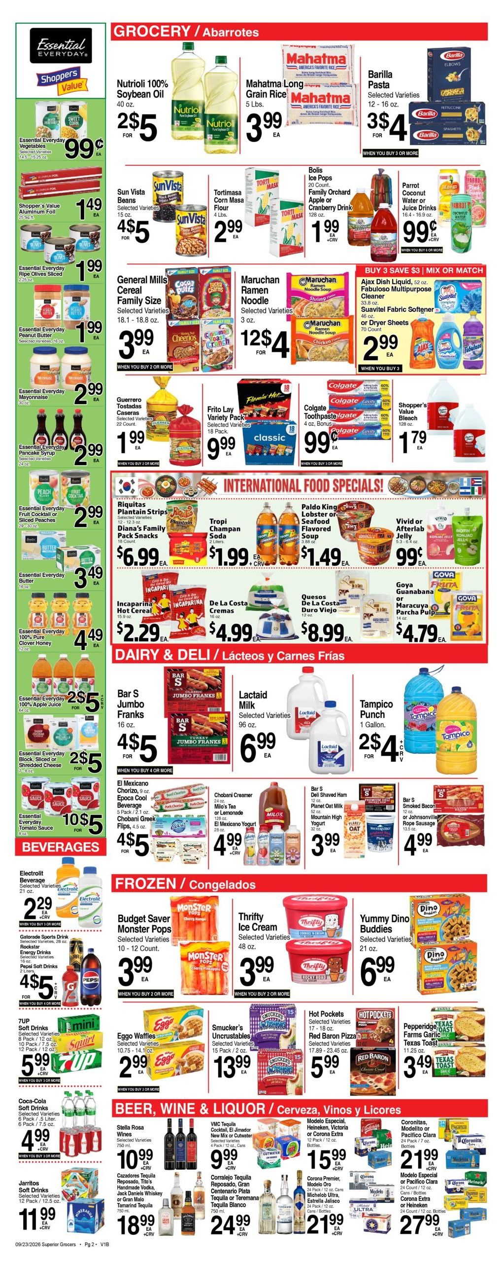 Superior Grocers (Clovis Area, CA) Weekly Specials Weekly Ad September 23 - 29, 2026
