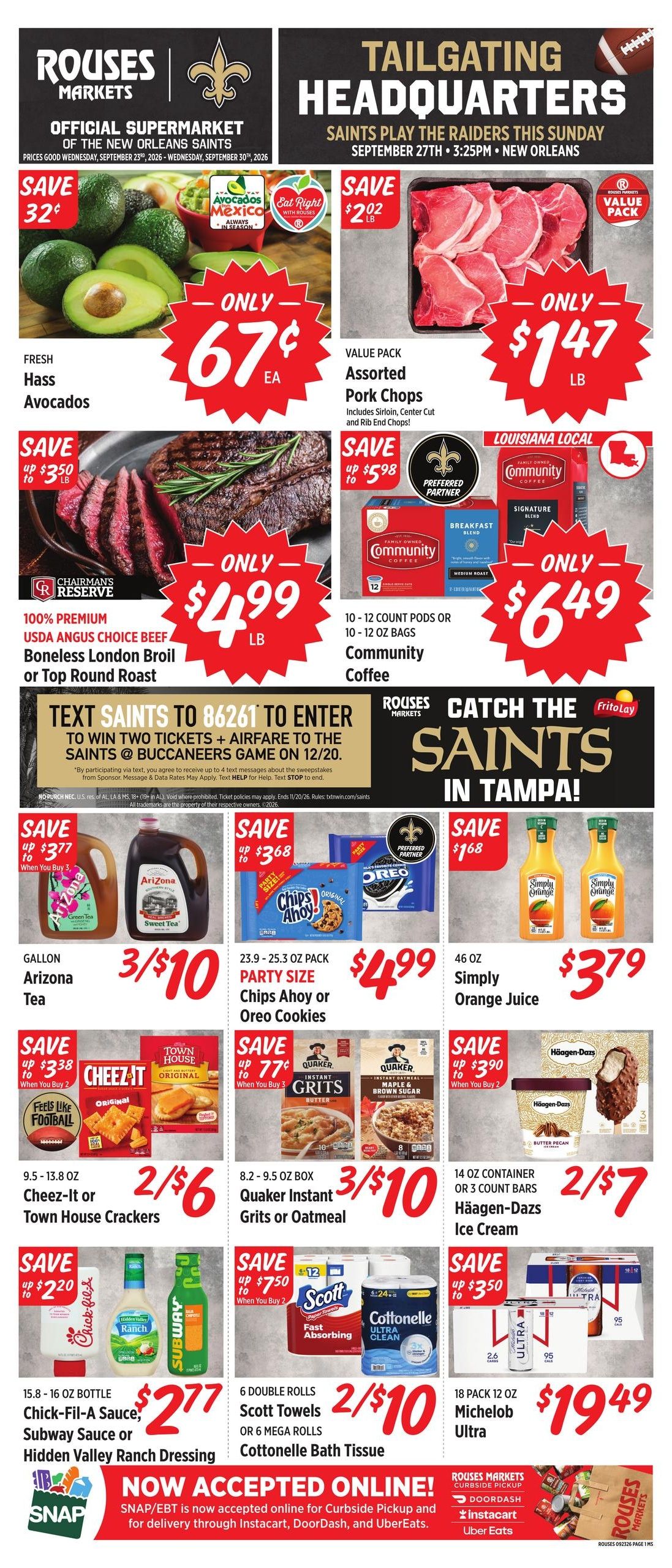Rouses Supermarkets (Gulfport Area, MS) Weekly Ad September 23 - 30, 2026