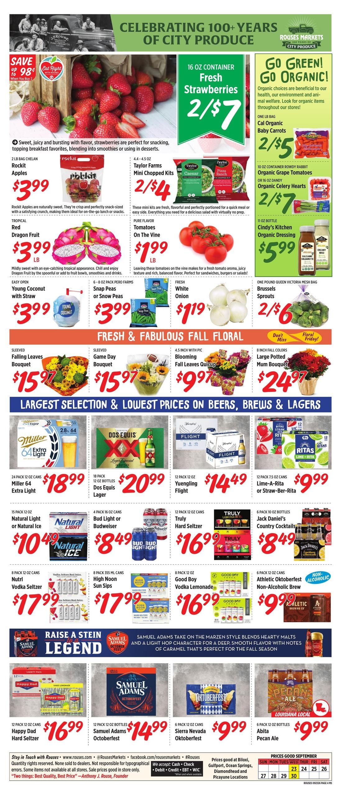 Rouses Supermarkets (Gulfport Area, MS) Weekly Ad September 23 - 30, 2026