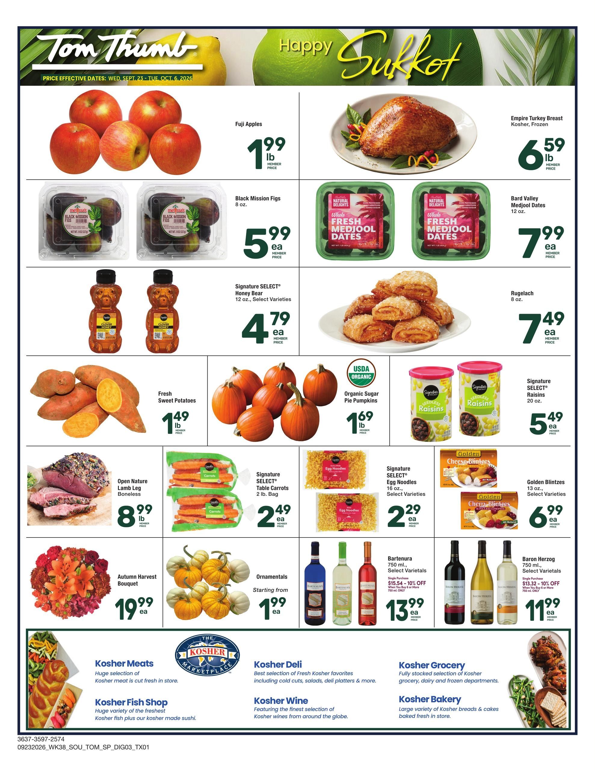 Tom Thumb Specialty Publication Weekly Ad September 23 - October 6, 2026