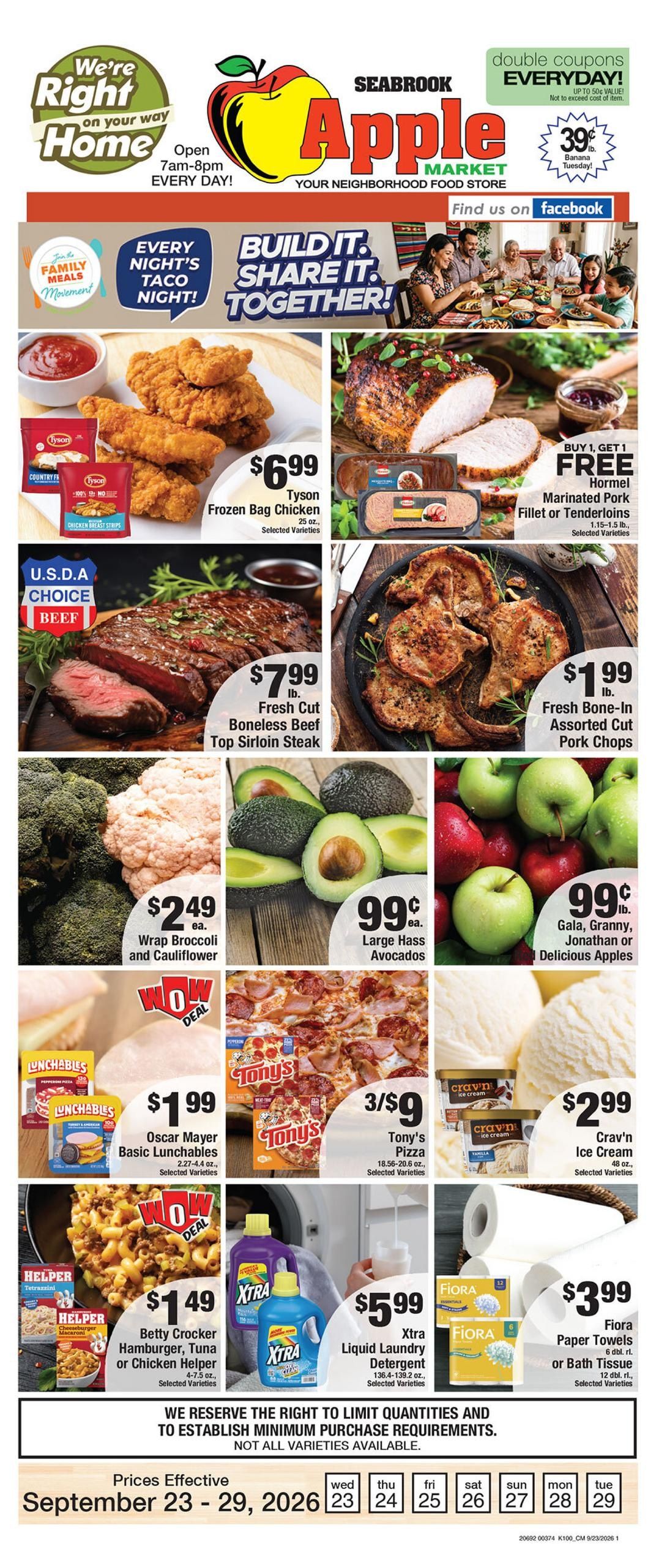 Seabrook Apple Market Weekly Ad September 23 - 29, 2026