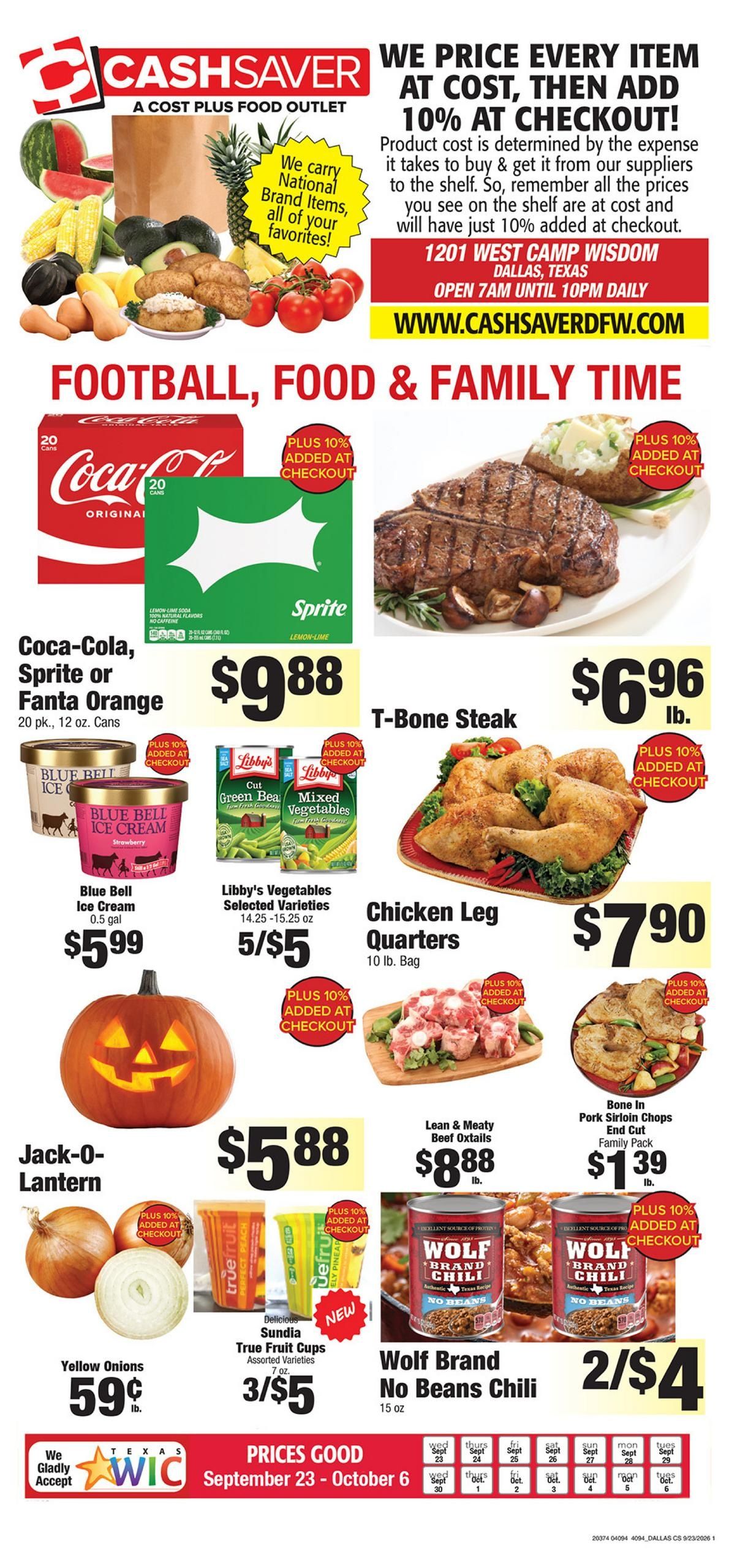 Cash Saver DFW Weekly Ad September 23 - October 6, 2026