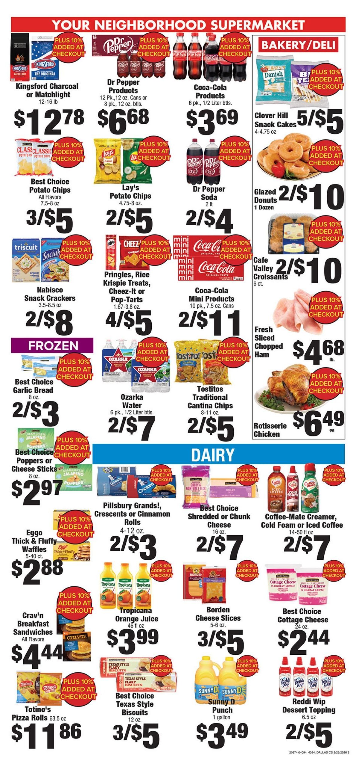 Cash Saver DFW Weekly Ad September 23 - October 6, 2026