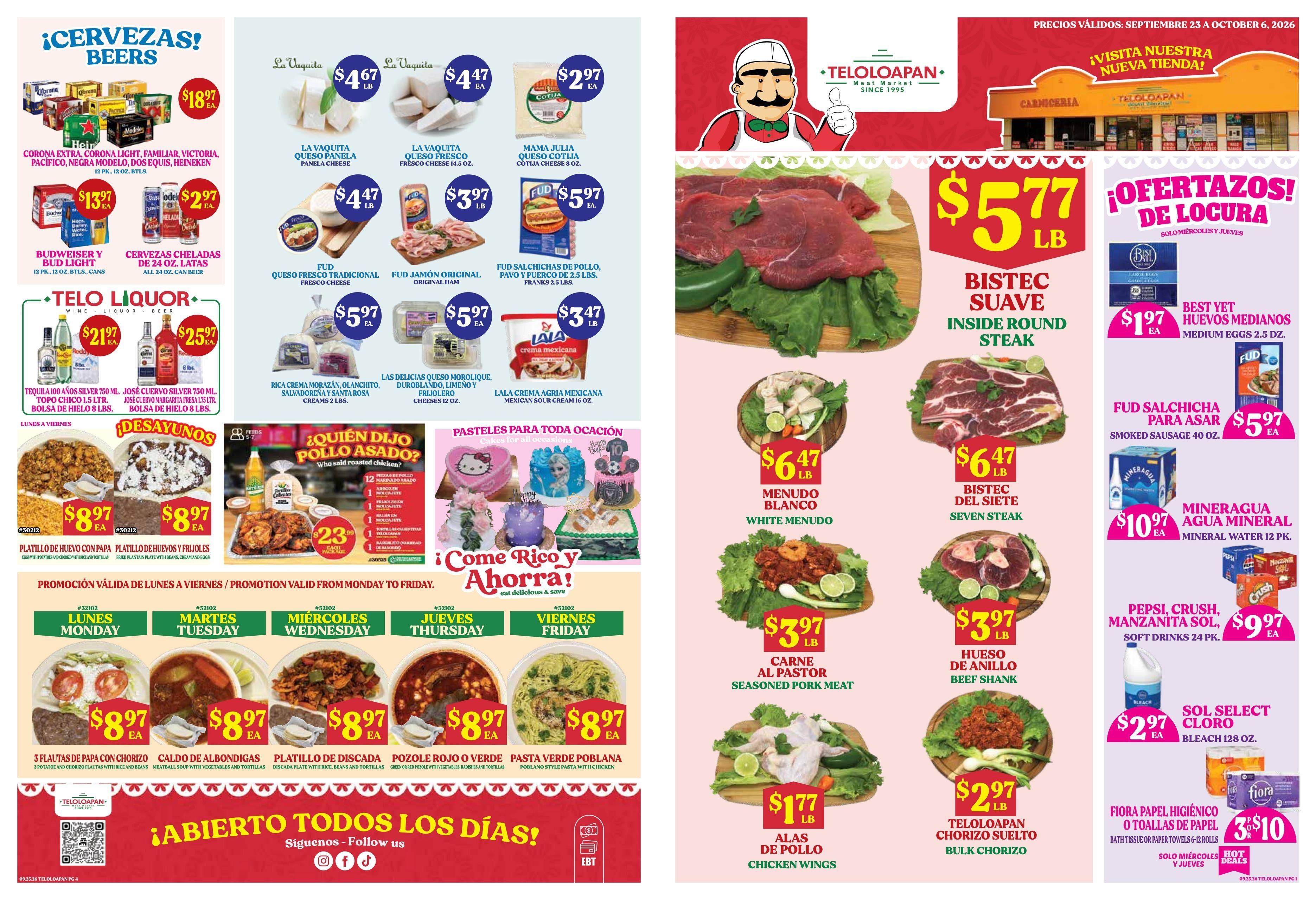 Teloloapan Meat Market Weekly Ad September 16 - 29, 2026