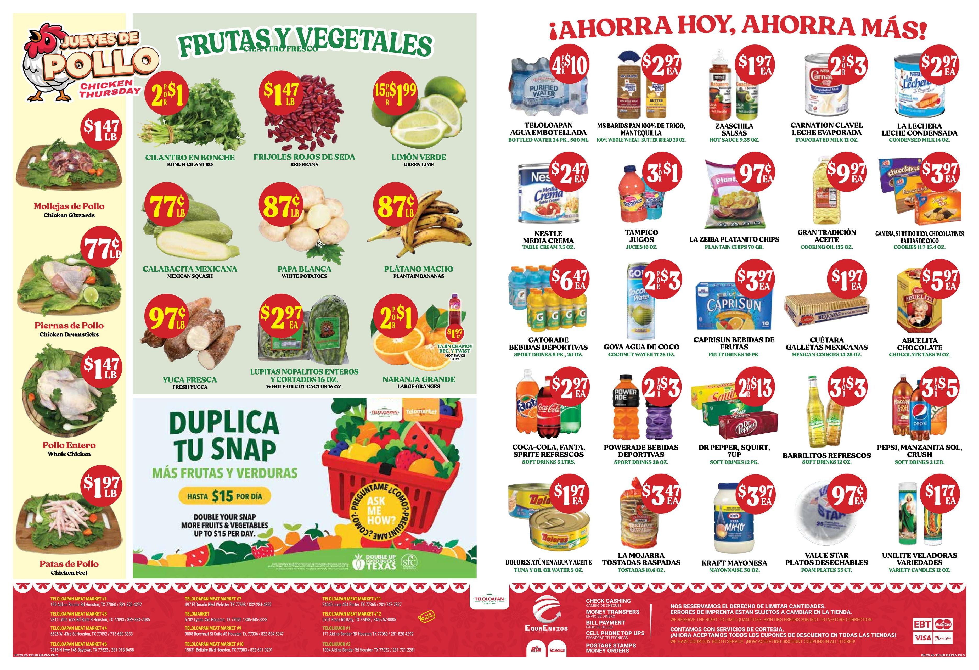Teloloapan Meat Market Weekly Ad September 16 - 29, 2026