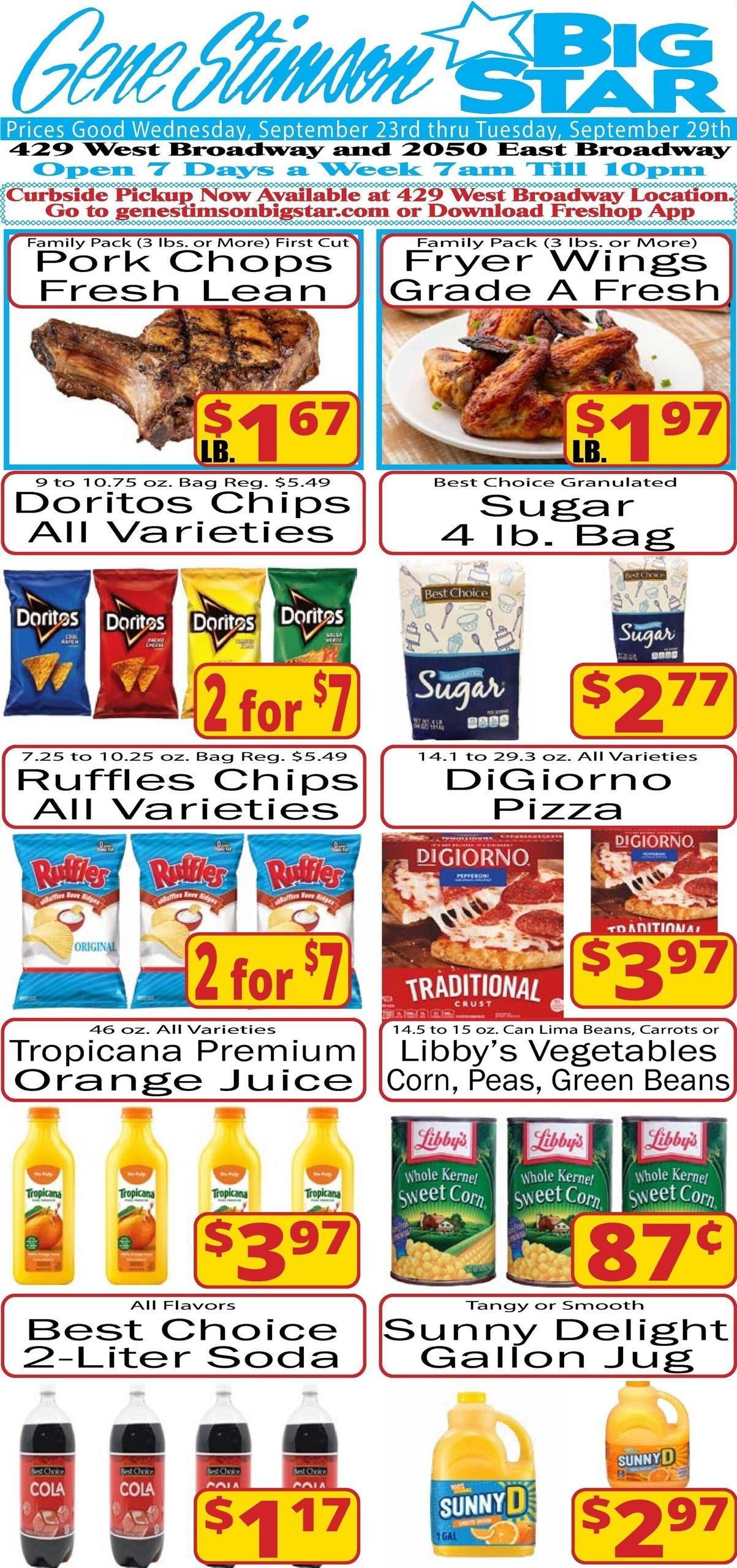 Gene Stimson Big Star Weekly Ad September 23 - 29, 2026