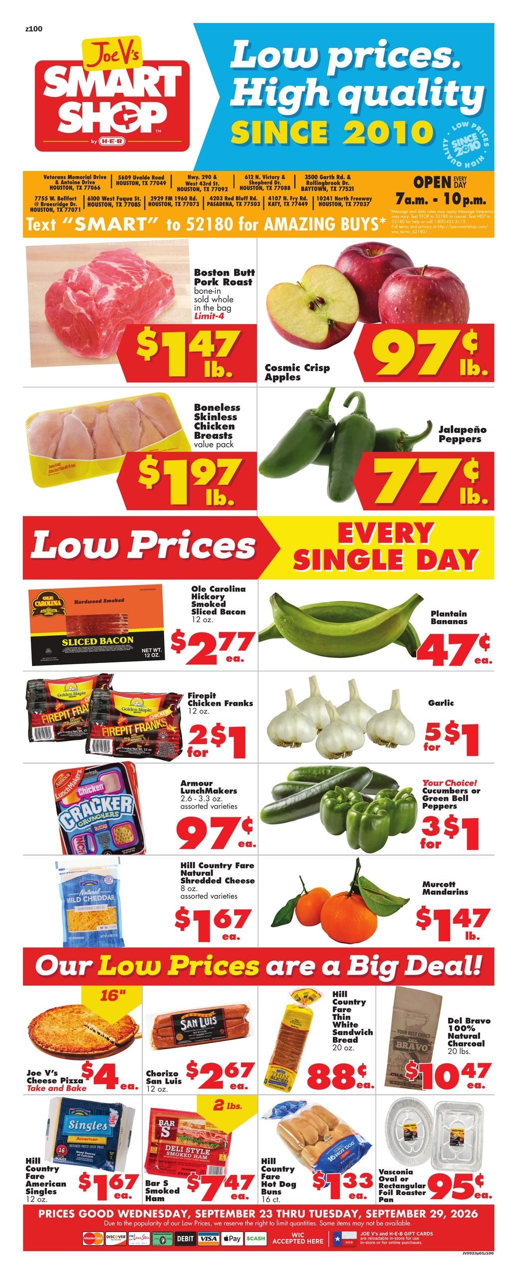 Joe V's Smart Shop (Conroe Area, TX) Weekly Ad September 23 - 29, 2026