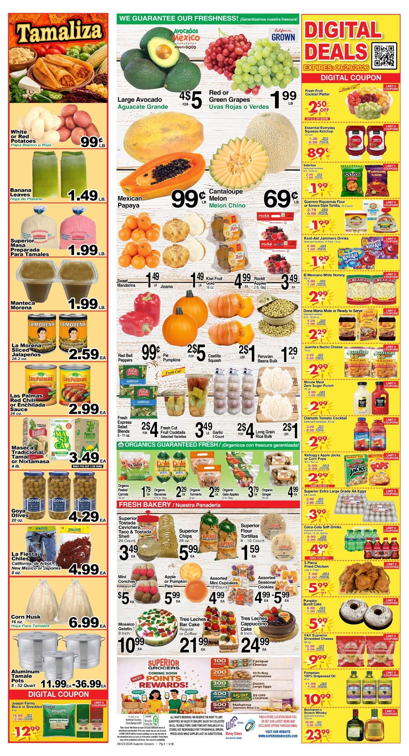 Superior Grocers (Henderson Area, NV) Weekly Specials Weekly Ad September 23 - 29, 2026