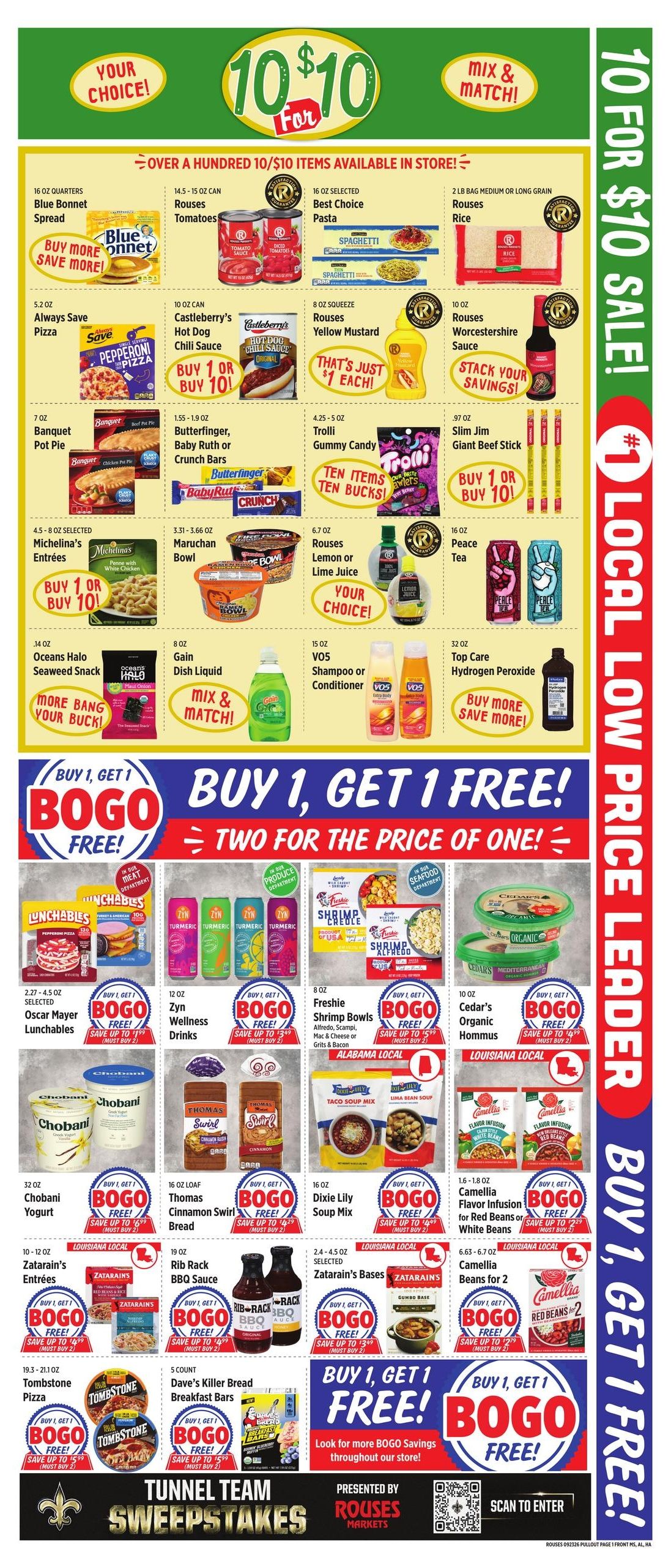 Rouses Supermarkets (Hattiesburg Area, MS) Weekly Ad September 23 - 30, 2026