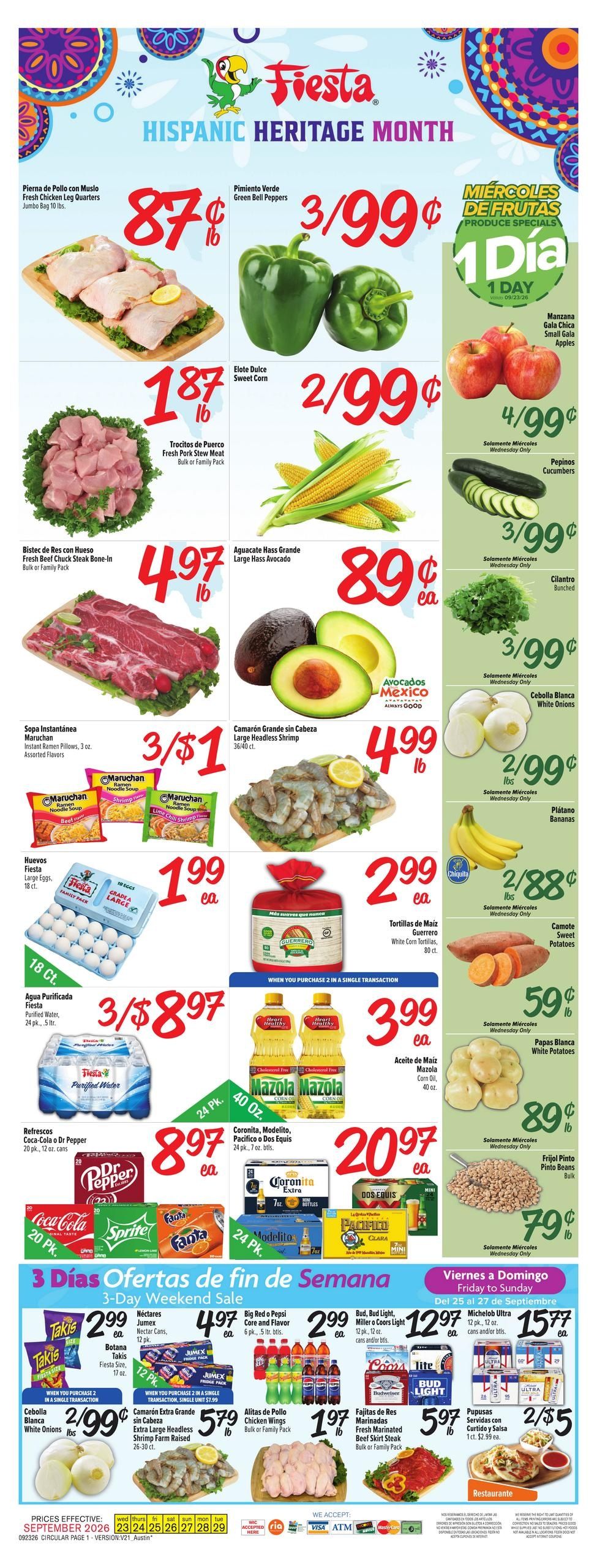 Fiesta Mart (Austin Area, TX) Weekly Ad September 23 - 29, 2026