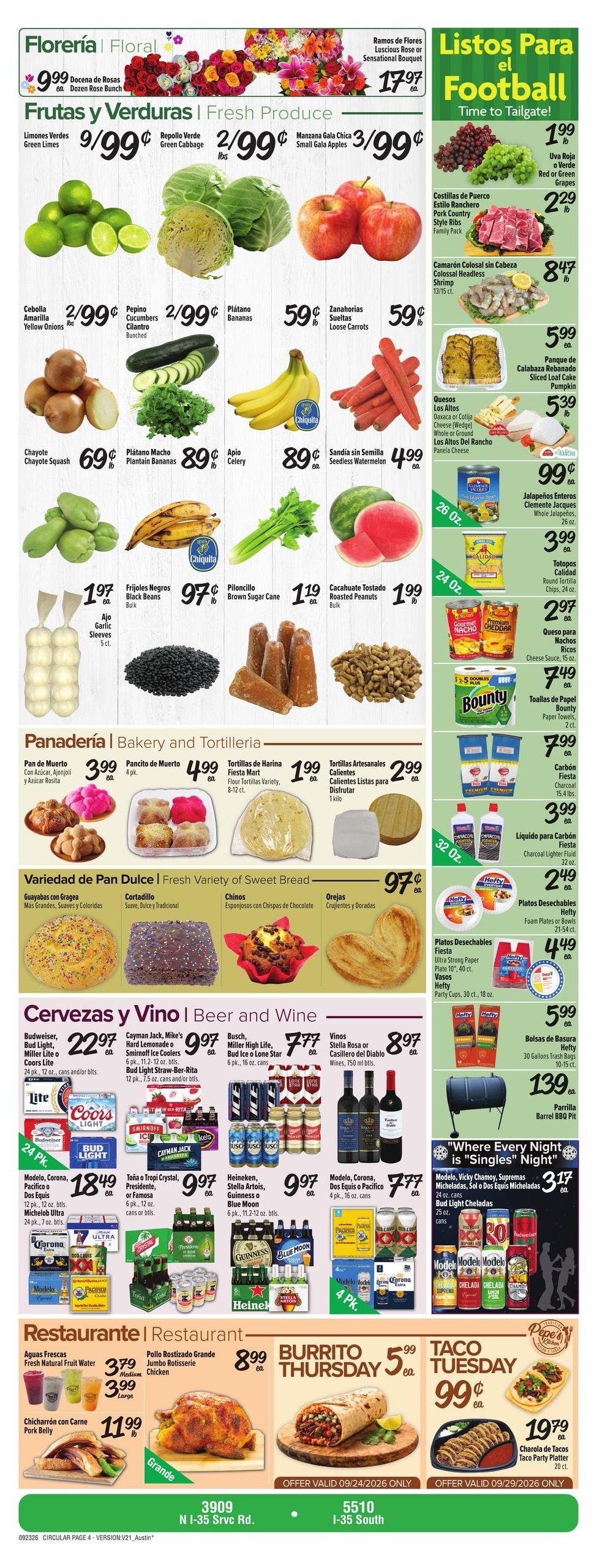 Fiesta Mart (Austin Area, TX) Weekly Ad September 23 - 29, 2026