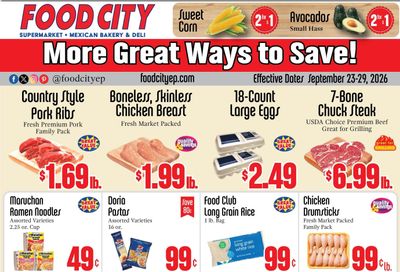 Food City Supermarkets Weekly Ad September 23 - 29, 2026