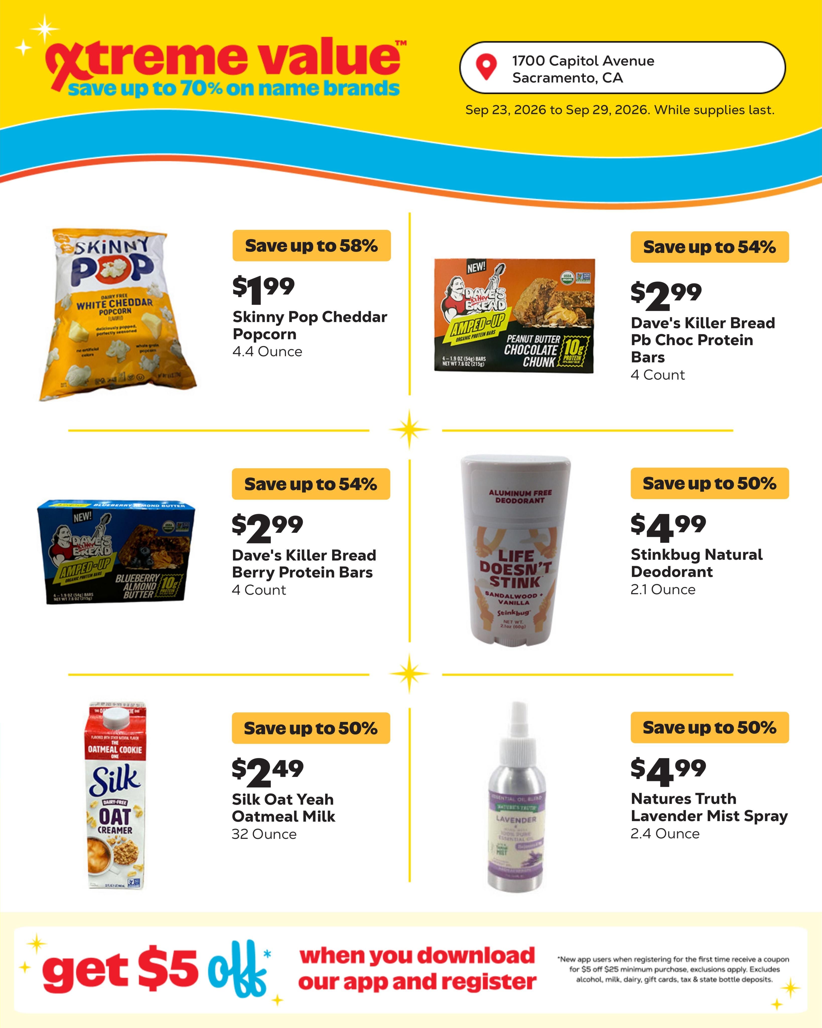 Grocery Outlet (Sacramento Area, CA) Weekly Ad September 23 - 29, 2026
