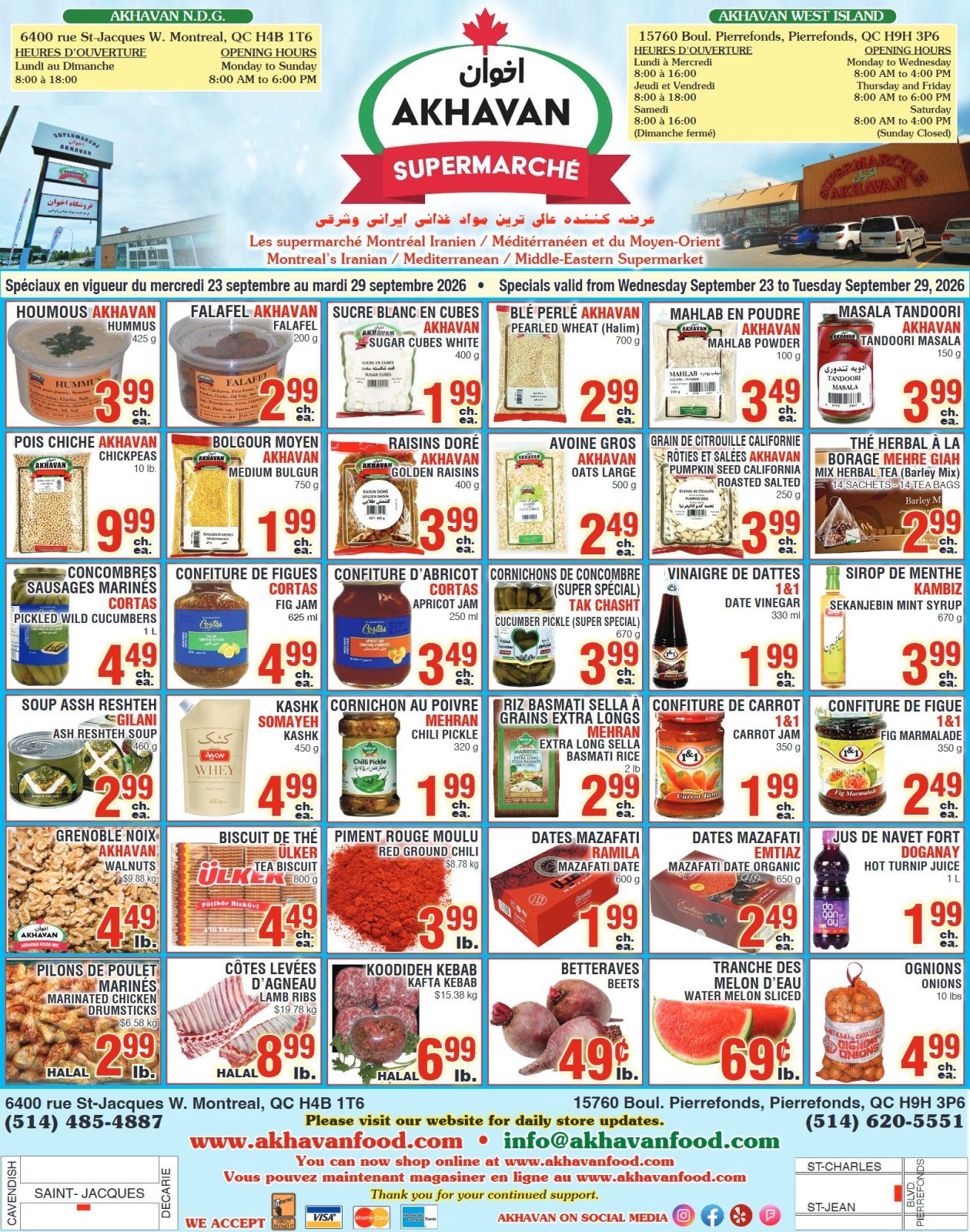 Akhavan Supermarche Flyer September 23 to 29