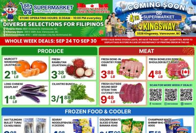 88 Supermarket Flyer September 24 to 30