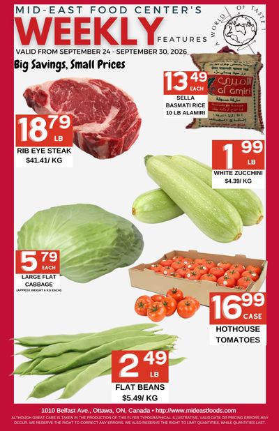 Mid-East Food Centre Flyer September 24 to 30