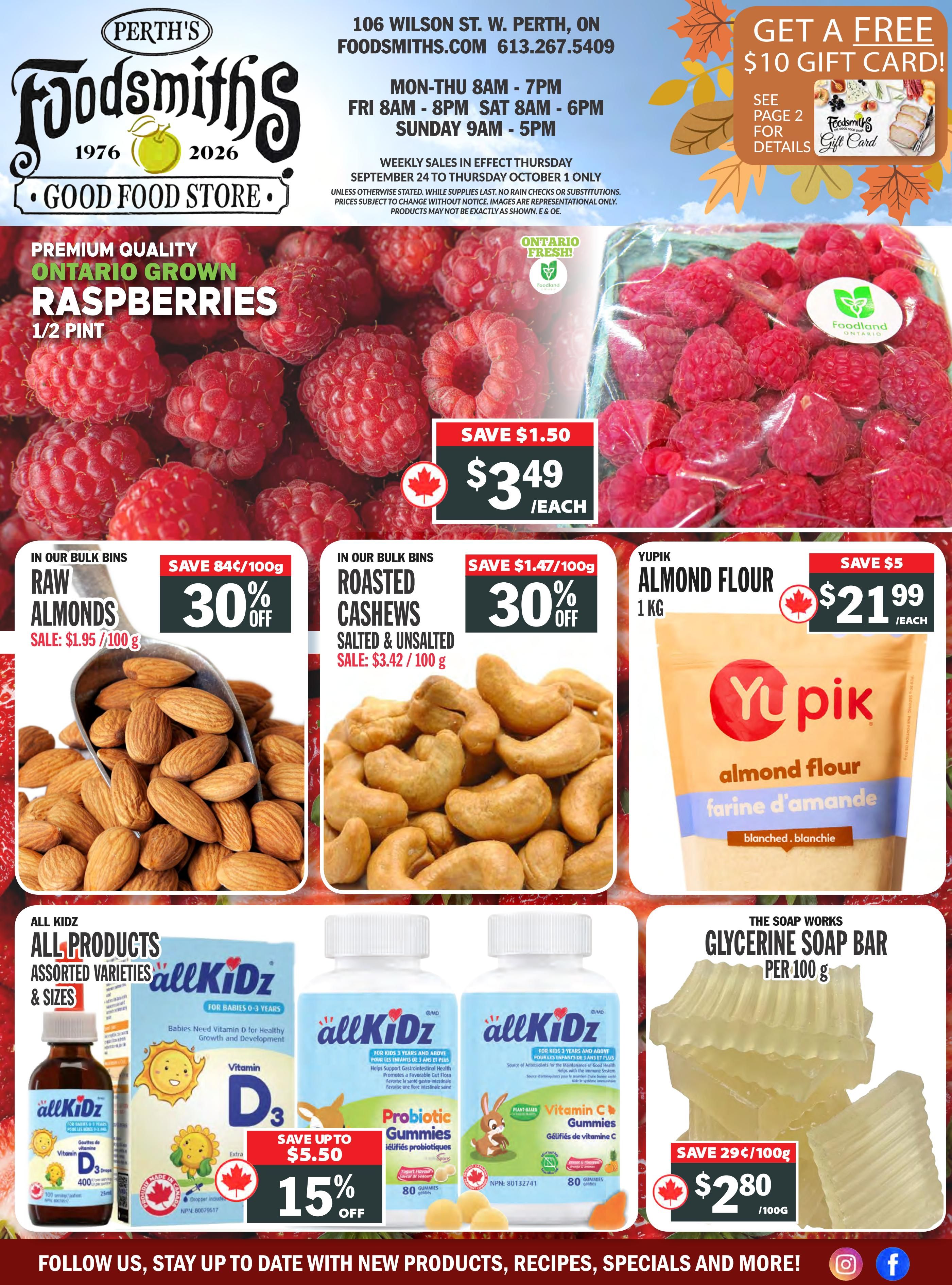 Foodsmiths Flyer September 24 to October 1