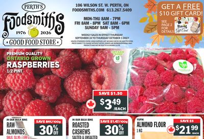 Foodsmiths Flyer September 24 to October 1