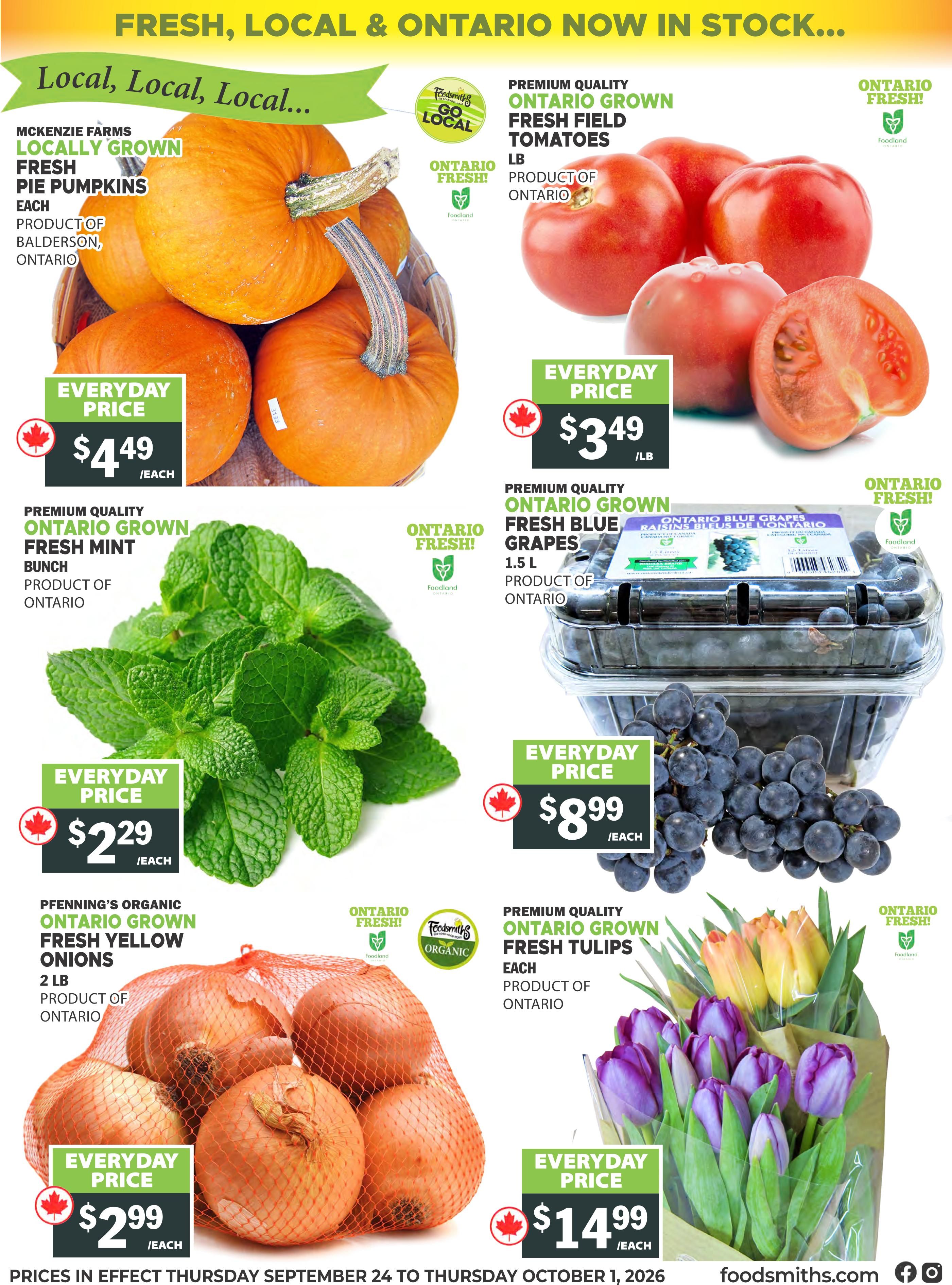 Foodsmiths Flyer September 24 to October 1