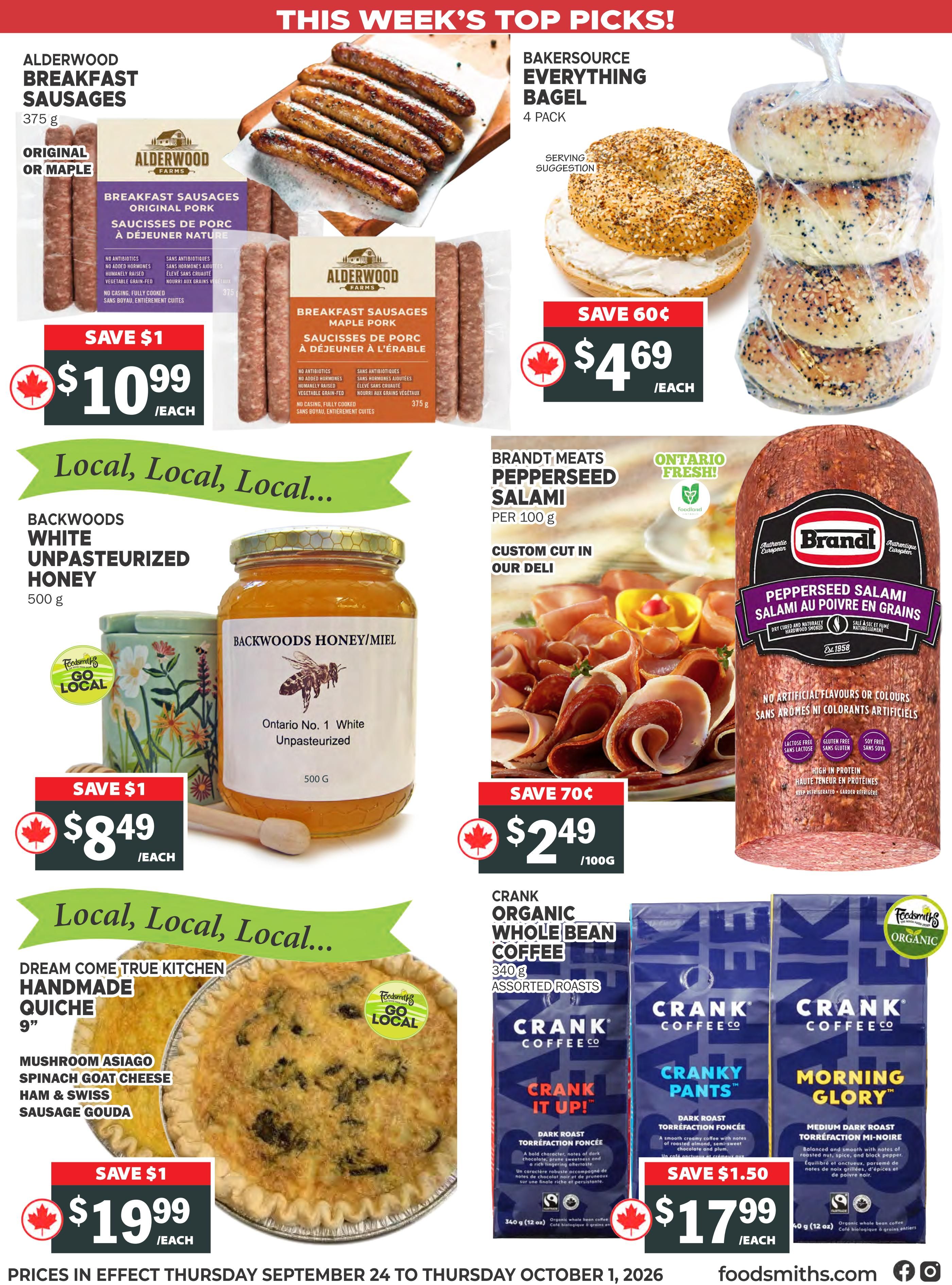 Foodsmiths Flyer September 24 to October 1