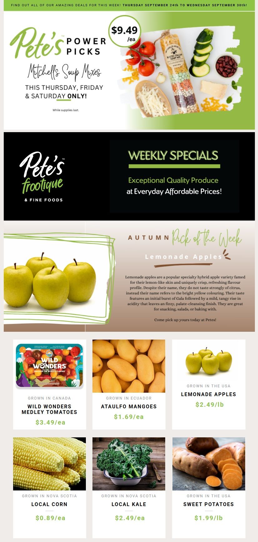 Pete's Fine Foods Flyer September 24 to 30