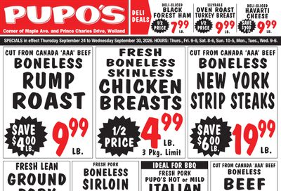Pupo's Food Market Flyer September 24 to 30