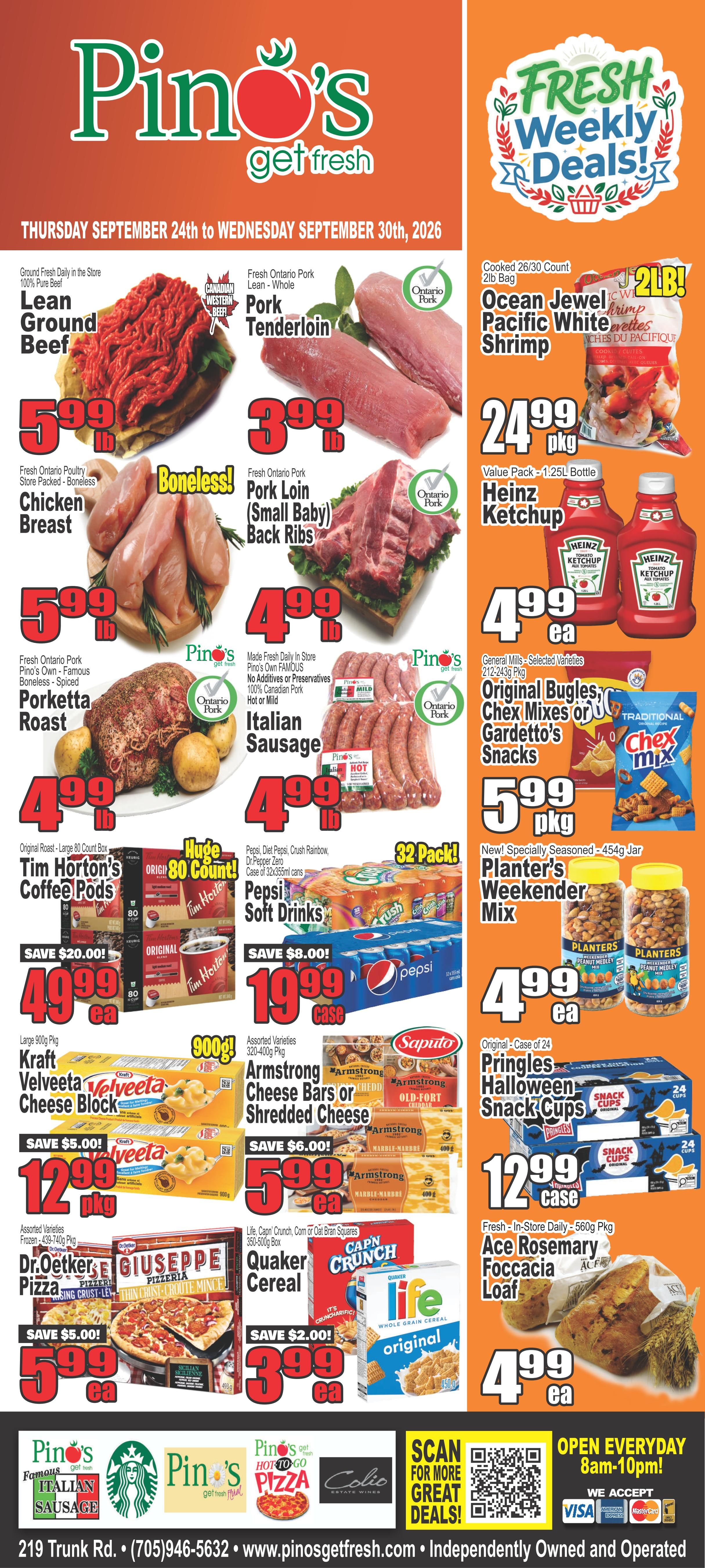 Pino's Flyer September 24 to 30