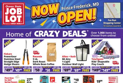 Ocean State Job Lot (Washington Area, DC) Weekly Ad September 24 - 30, 2026