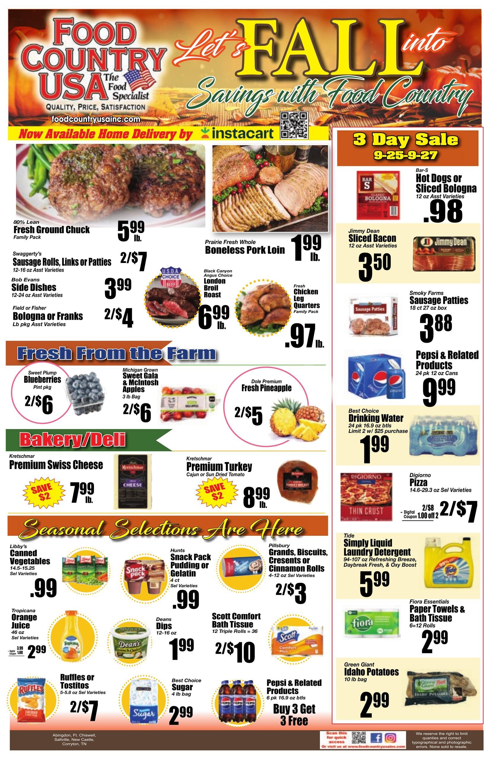 Food Country USA Weekly Ad September 23 - 29, 2026
