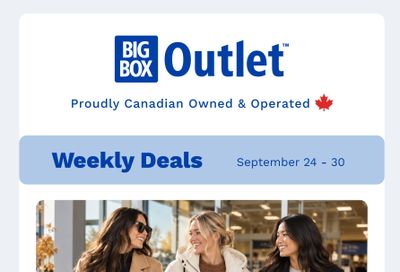 Big Box Outlet Store Flyer September 24 to 30