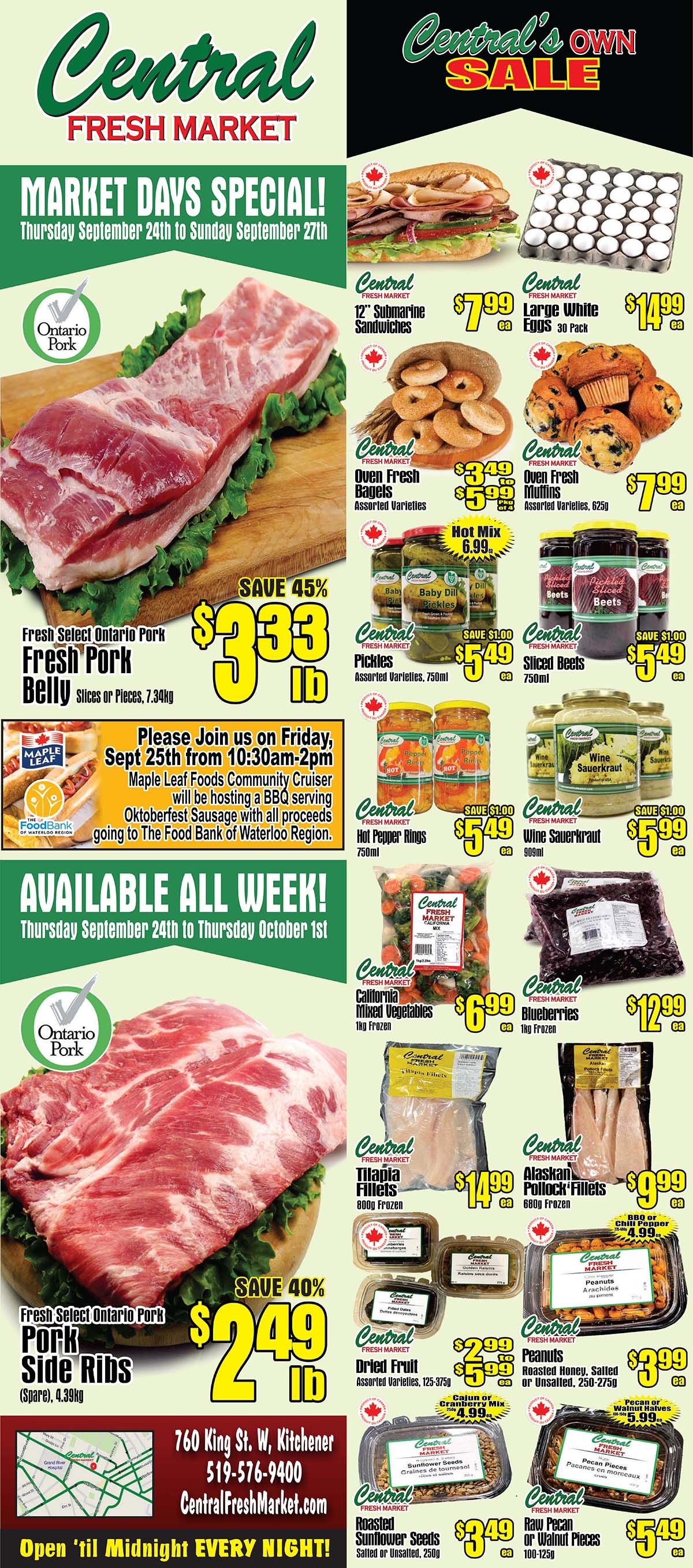 Central Fresh Market Flyer September 24 to October 1