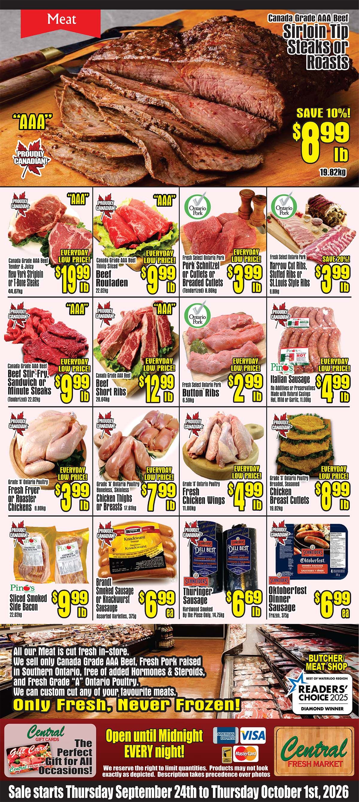 Central Fresh Market Flyer September 24 to October 1