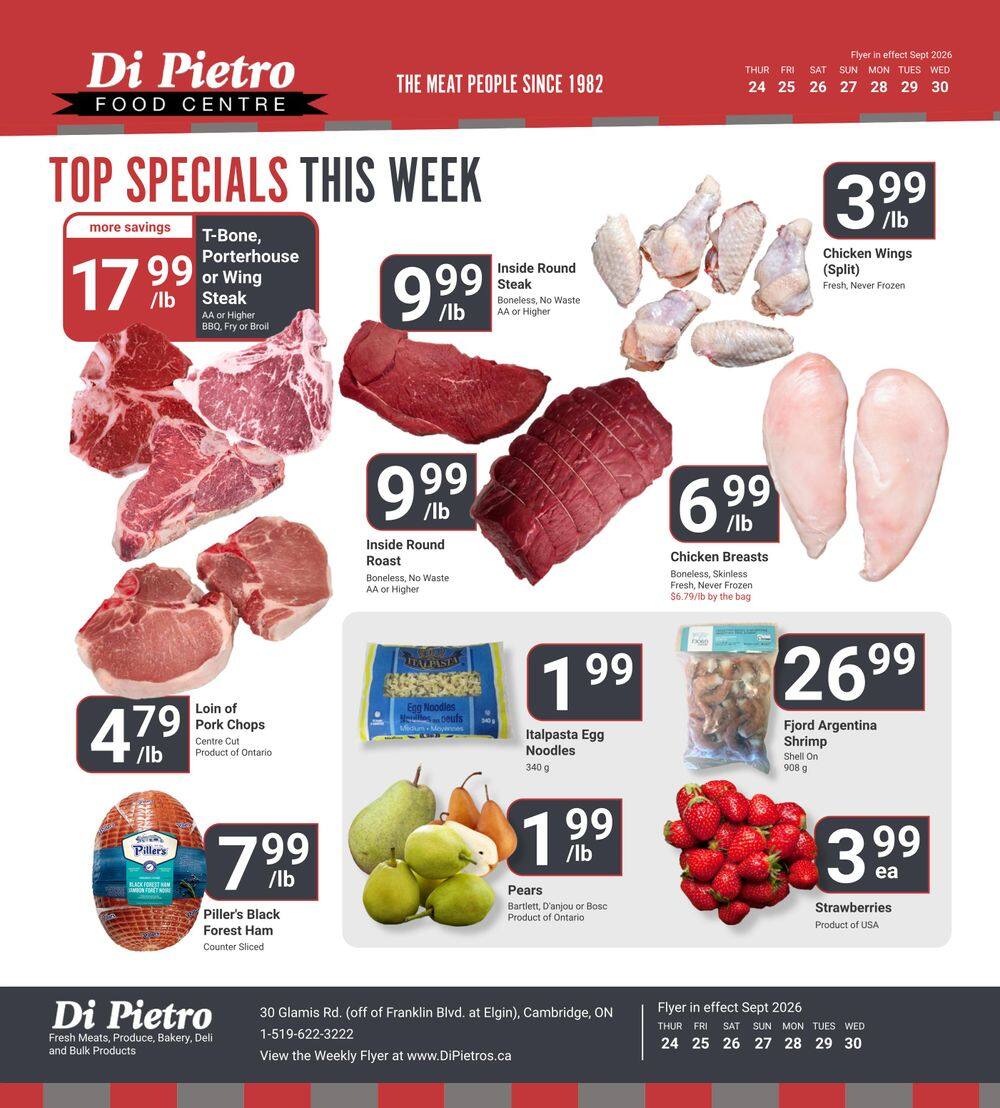 Di Pietro Food Centre Flyer September 24 to 30