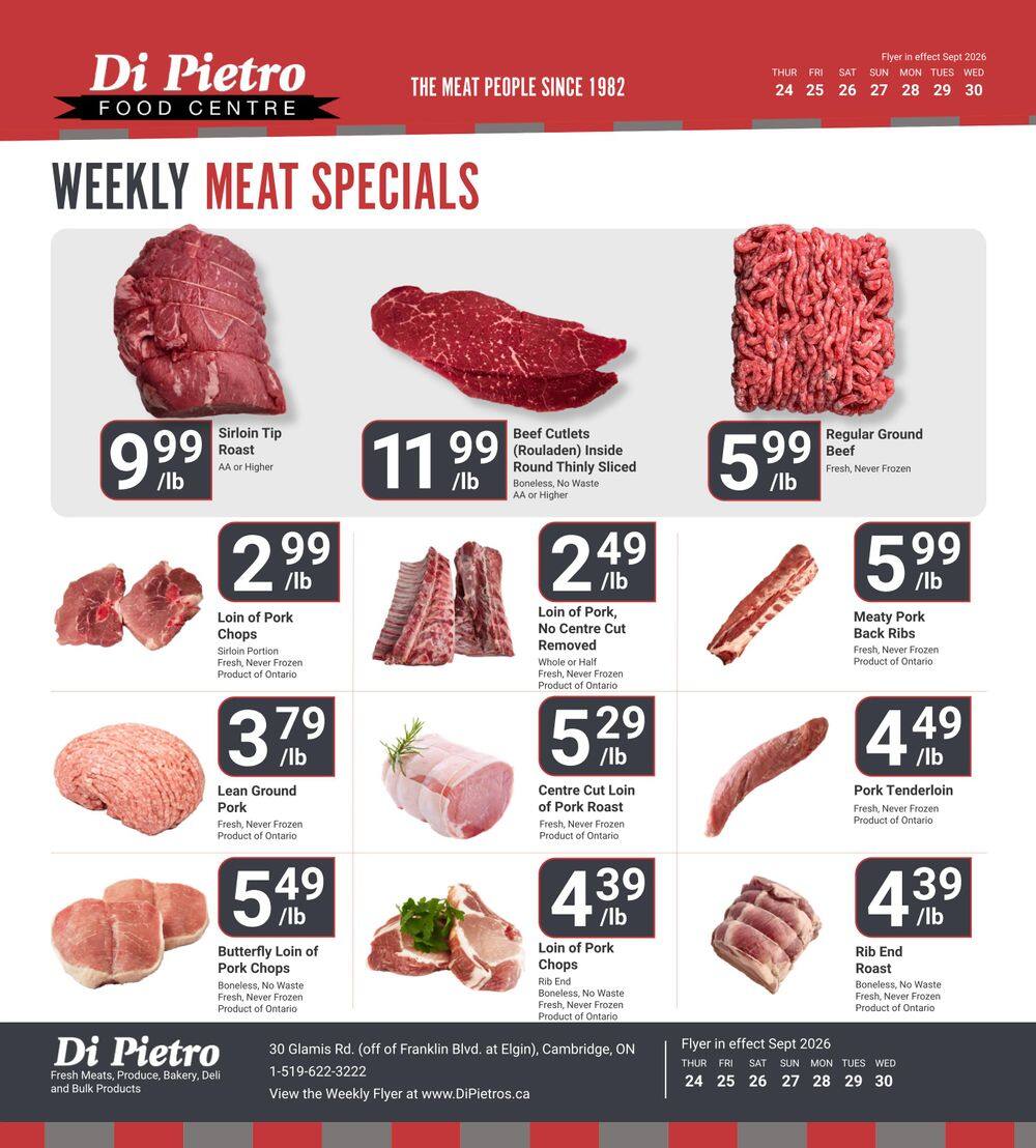 Di Pietro Food Centre Flyer September 24 to 30