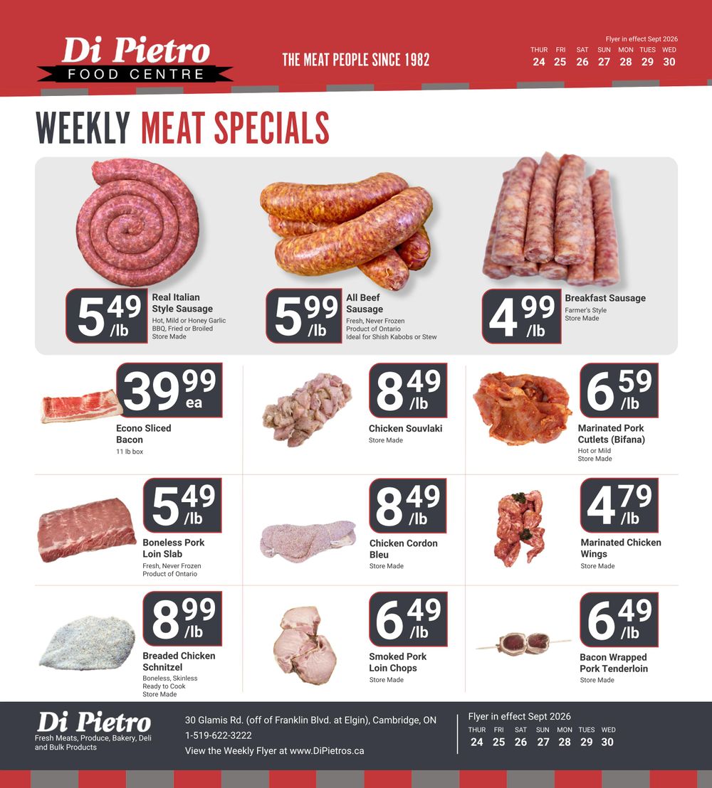 Di Pietro Food Centre Flyer September 24 to 30