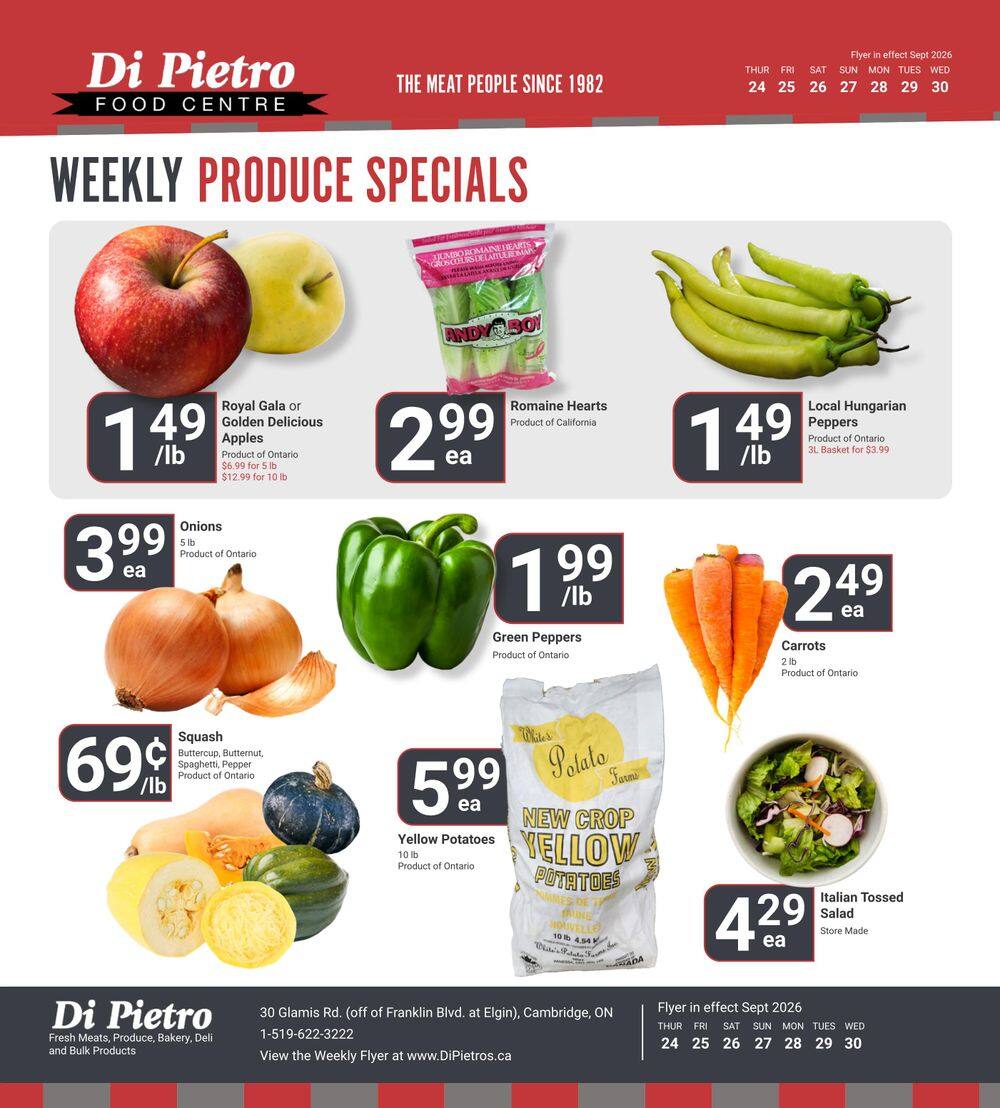 Di Pietro Food Centre Flyer September 24 to 30