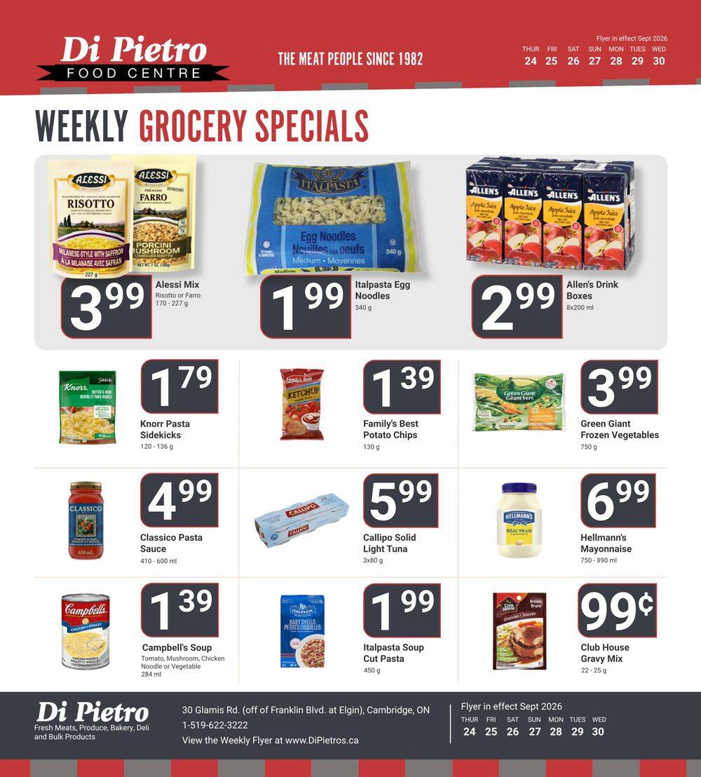 Di Pietro Food Centre Flyer September 24 to 30