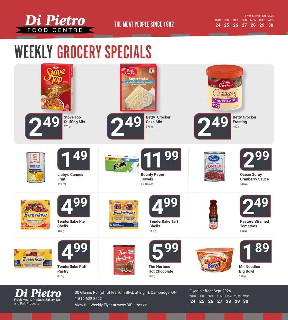 Di Pietro Food Centre Flyer September 24 to 30