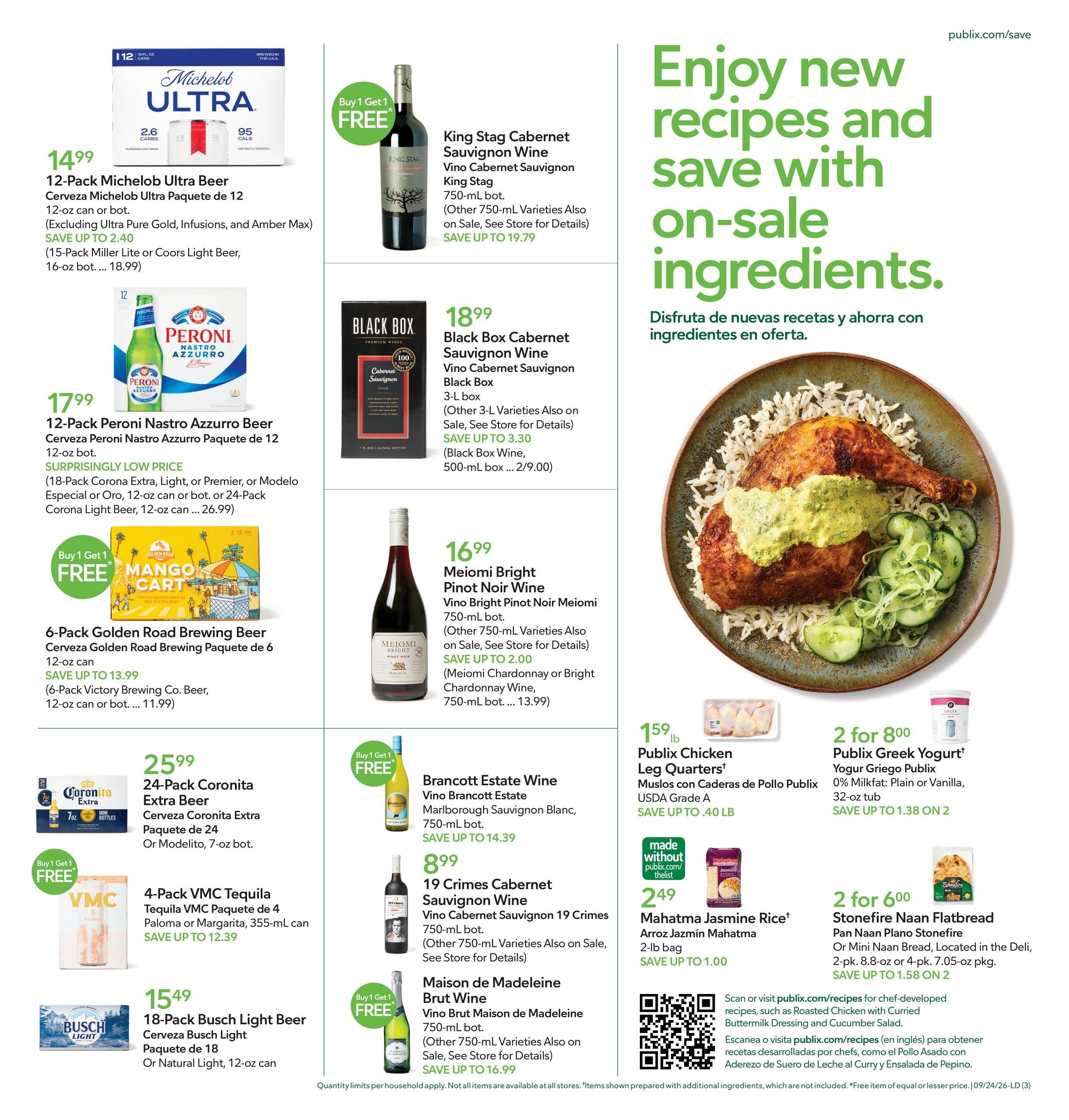 Publix Anuncio Semanal Español Weekly Ad September 24 - 30, 2026