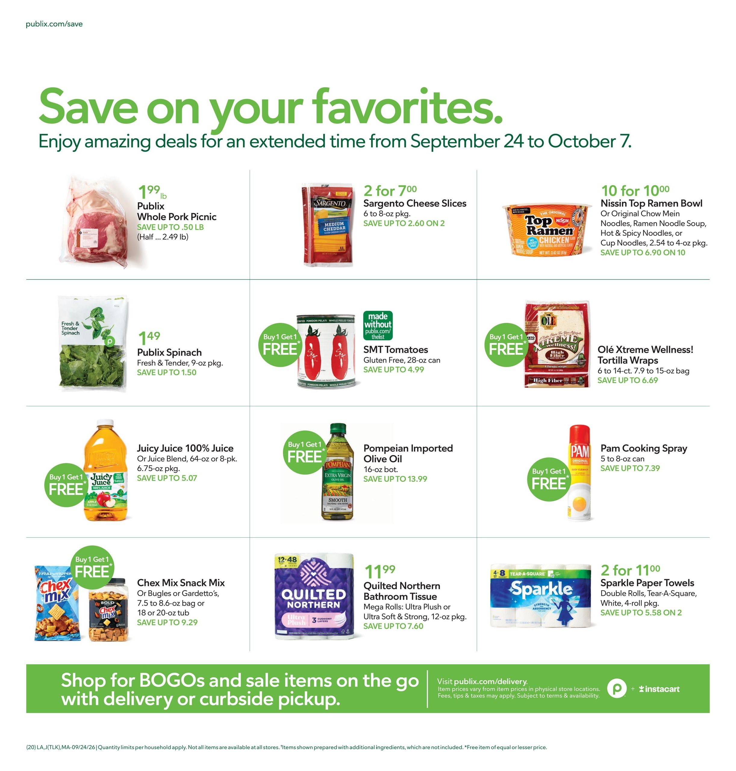 Publix Weekly Ad September 24 - 30, 2026