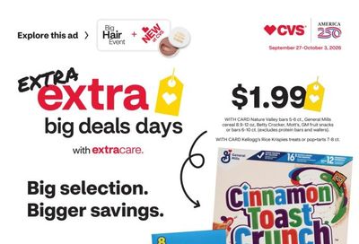 CVS Pharmacy (Brookville Area, IN) Weekly Ad September 27 - October 3, 2026