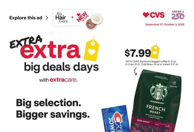 CVS Pharmacy (New York Area, NY) Weekly Ad September 27 - October 3, 2026