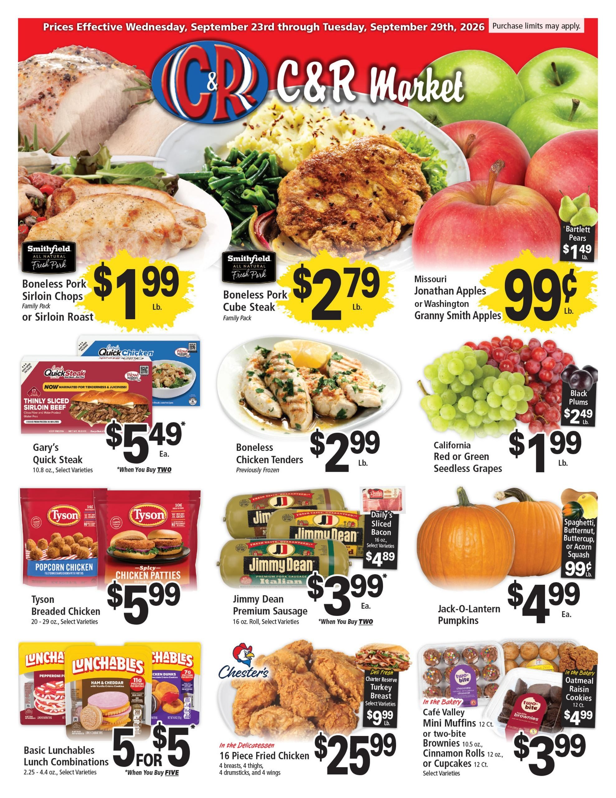 C&R Supermarkets Weekly Ad September 23 - 29, 2026