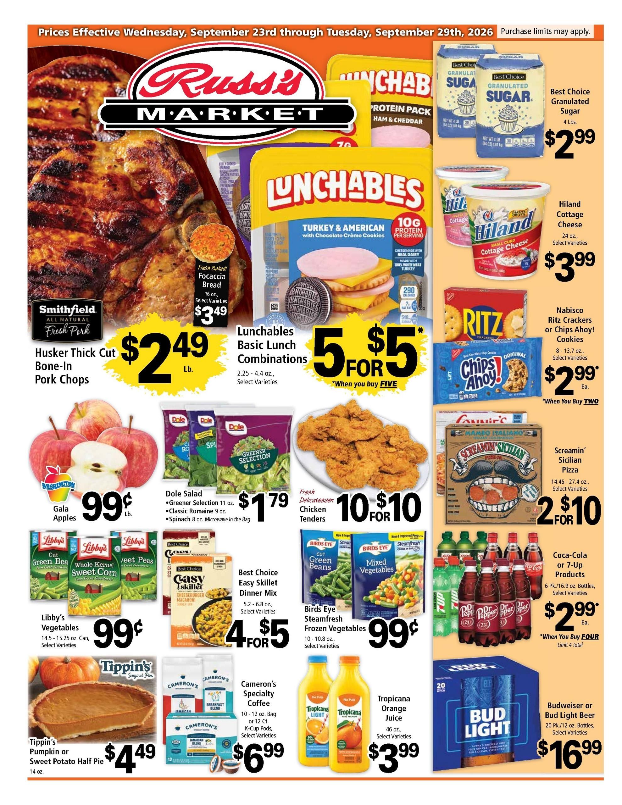 Russ's Market Weekly Ad September 23 - 29, 2026