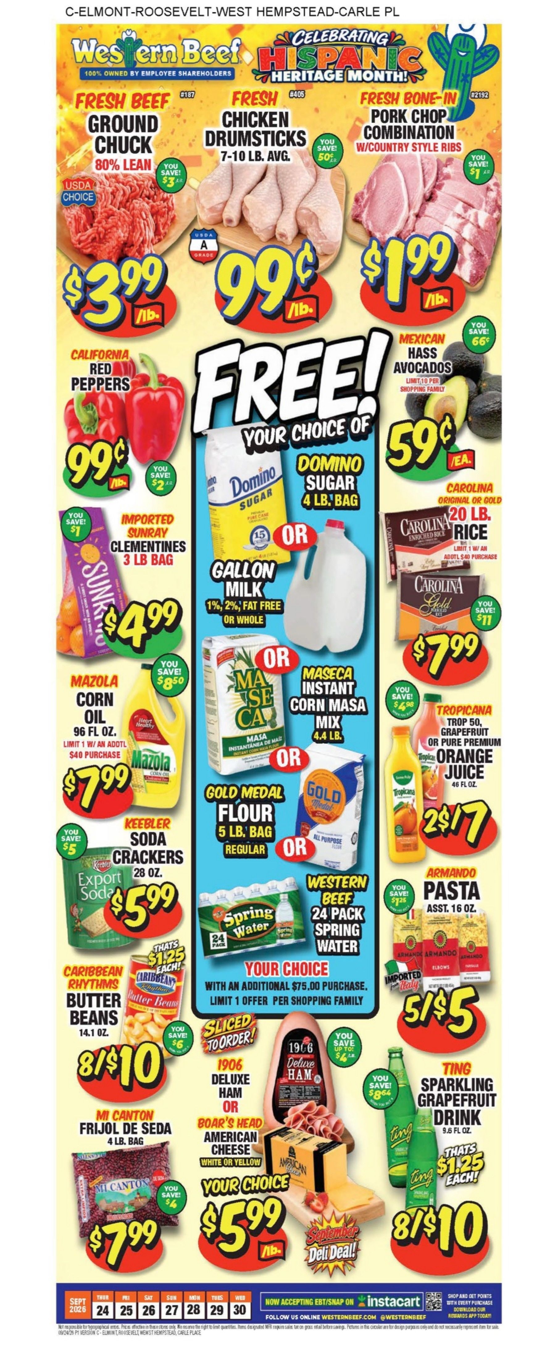 Western Beef (Road Carle Place Area, NY) Weekly Ad September 24 - 30, 2026