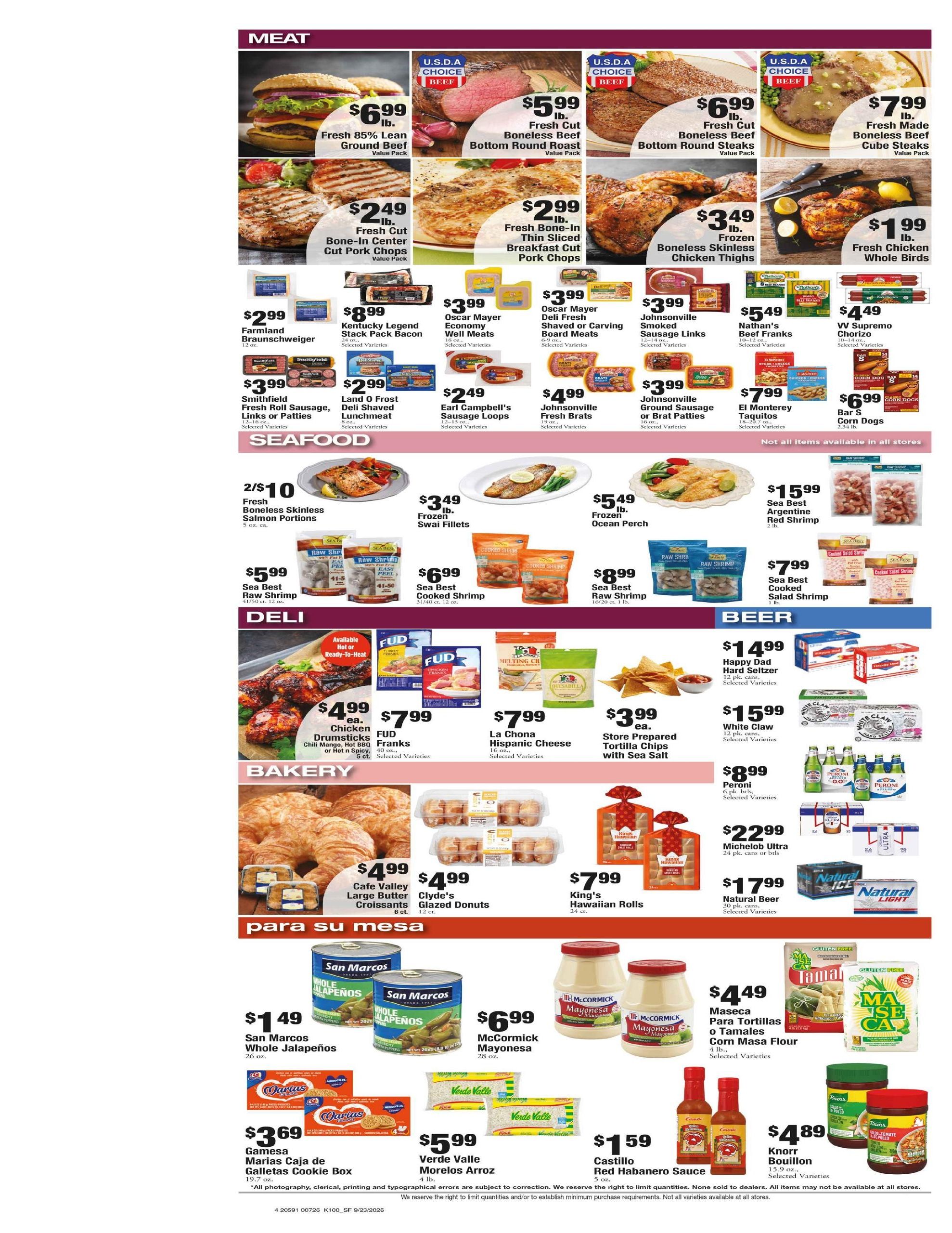 Payless Discount Foods Weekly Ad September 23 - 29, 2026