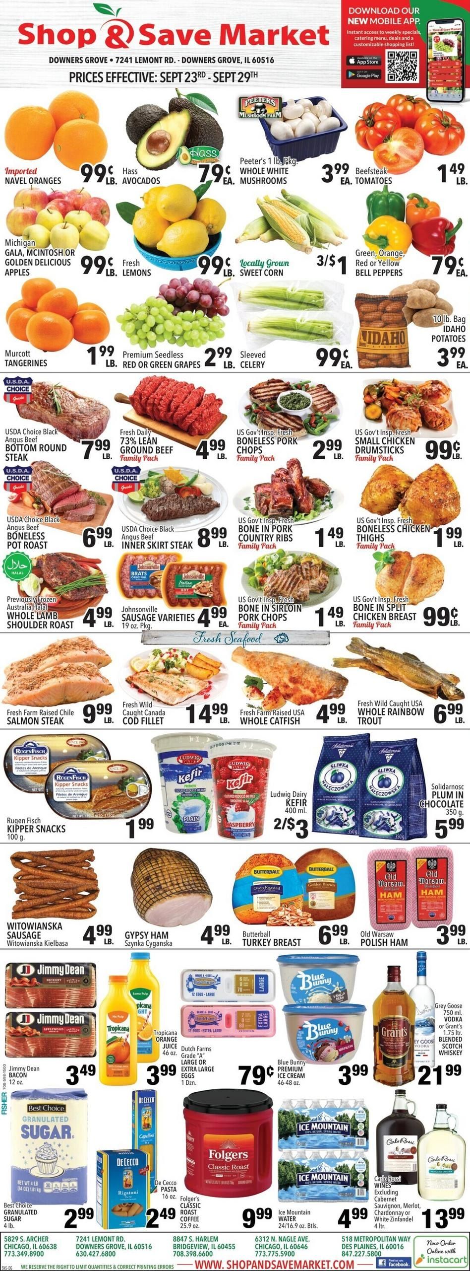 Shop And Save Market (Aurora-Naperville Area, IL) Weekly Ad September 23 - 29, 2026