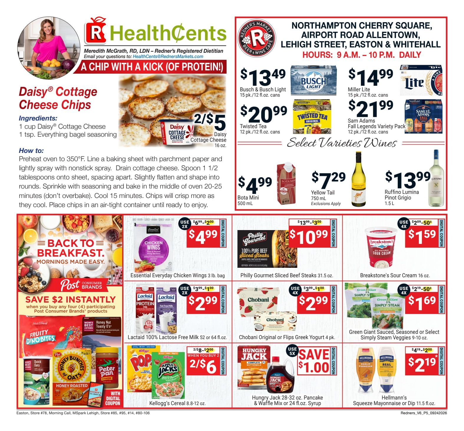 Redner's Markets (Allentown and other locations, PA) Weekly Ad September 24 - 30, 2026