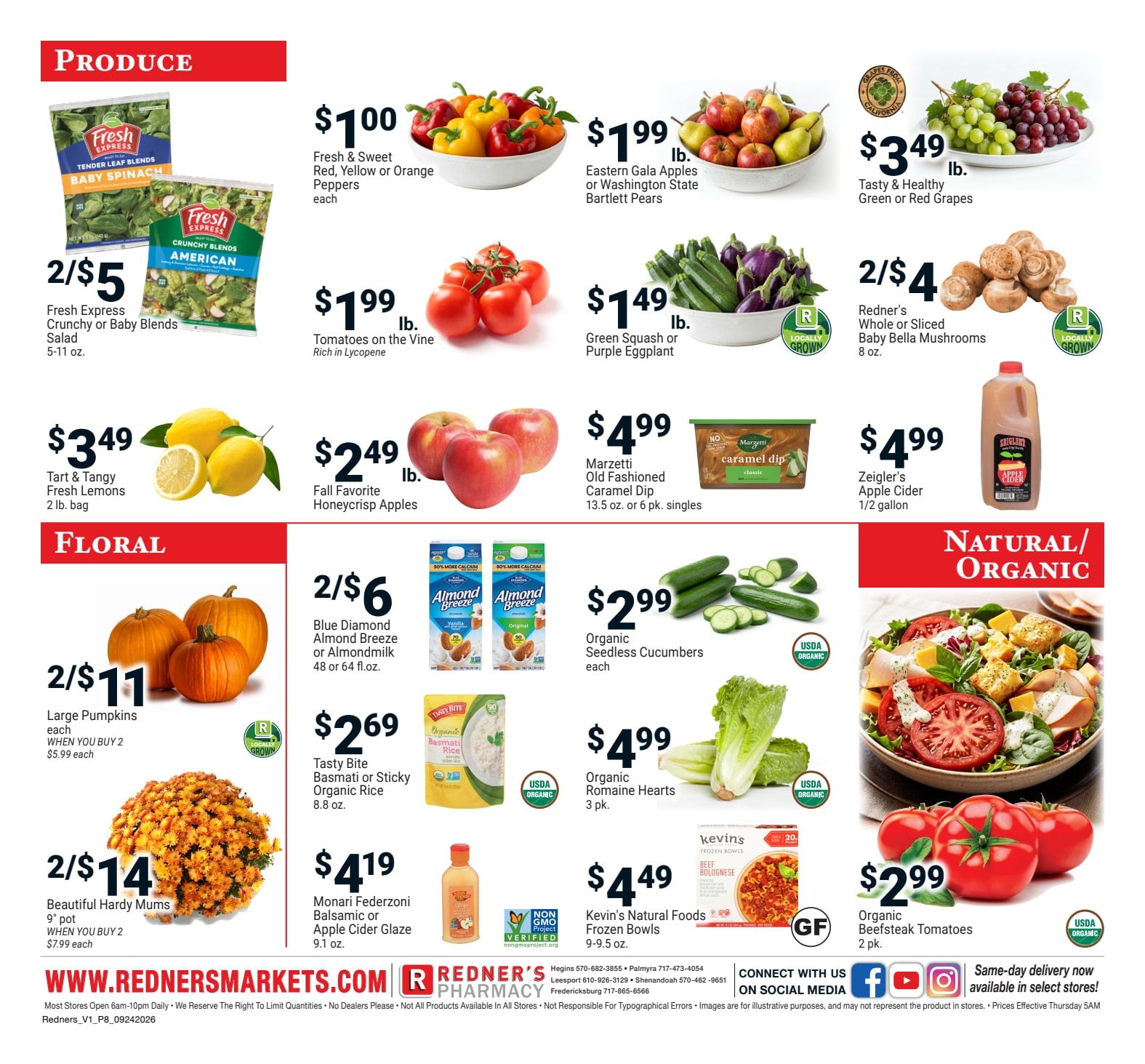 Redner's Markets (Allentown and other locations, PA) Weekly Ad September 24 - 30, 2026